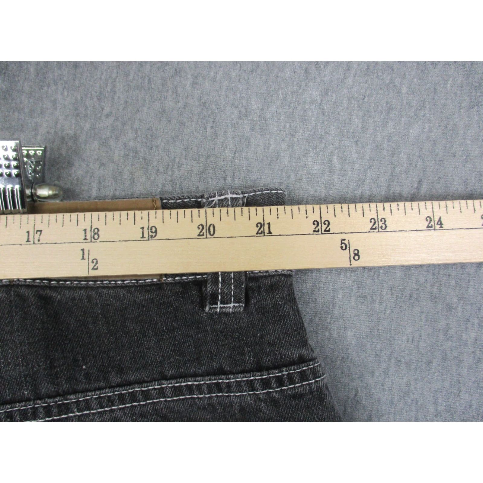 Vintage Halifax Jeans Mens 44x32 Gray Black Denim Baggy 5 Pocket Straight Relaxed Cotton Charcoal Wash Denim 5-pocket Mens Jeans Size US 44 / EU 60 - 7 Thumbnail