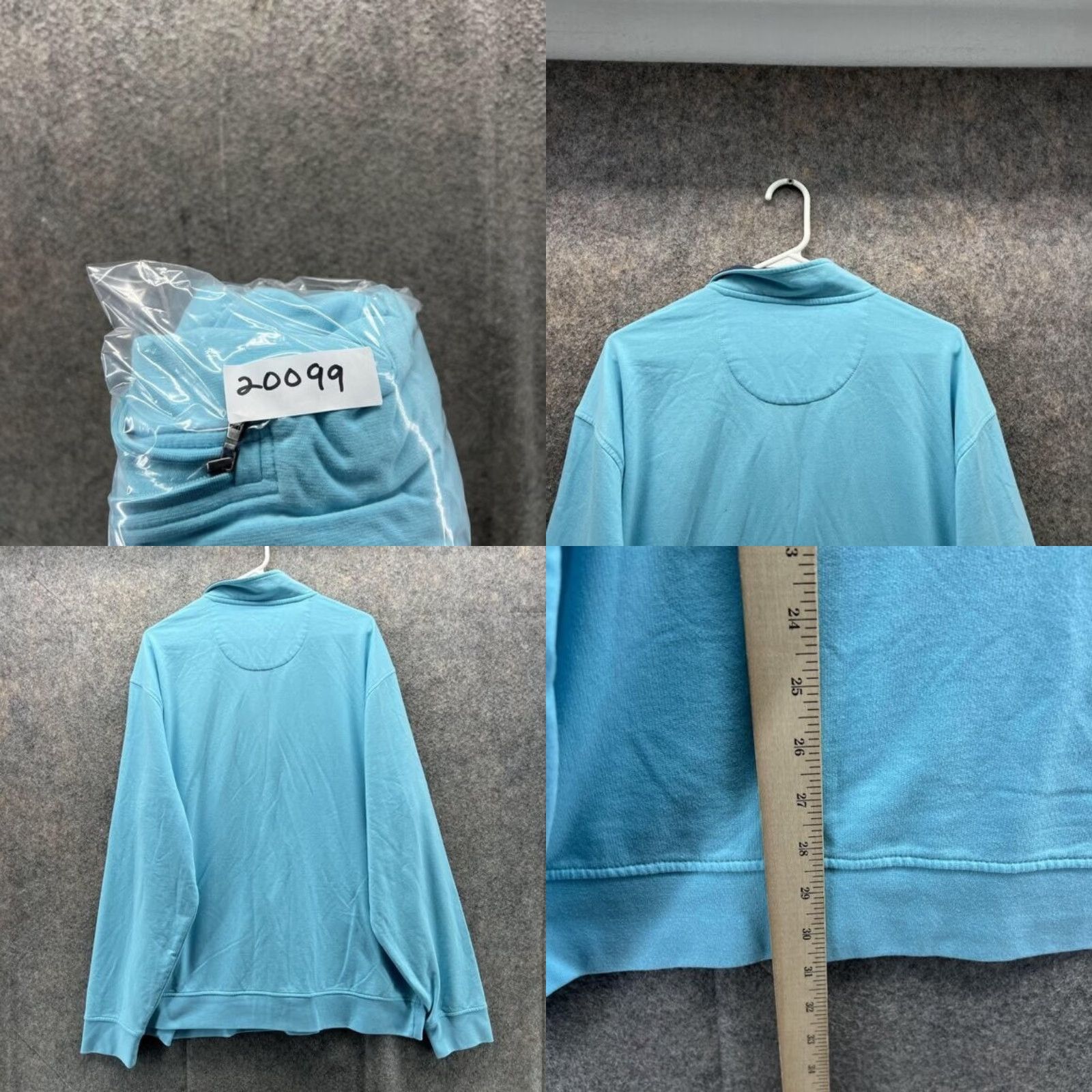 Izod IZOD Sweater Men XXL Blue 1/4 Zip Pullover Fleece Mock Neck Classic Relaxed Knit Shirt Size US XXL / EU 58 / 5 - 8 Thumbnail