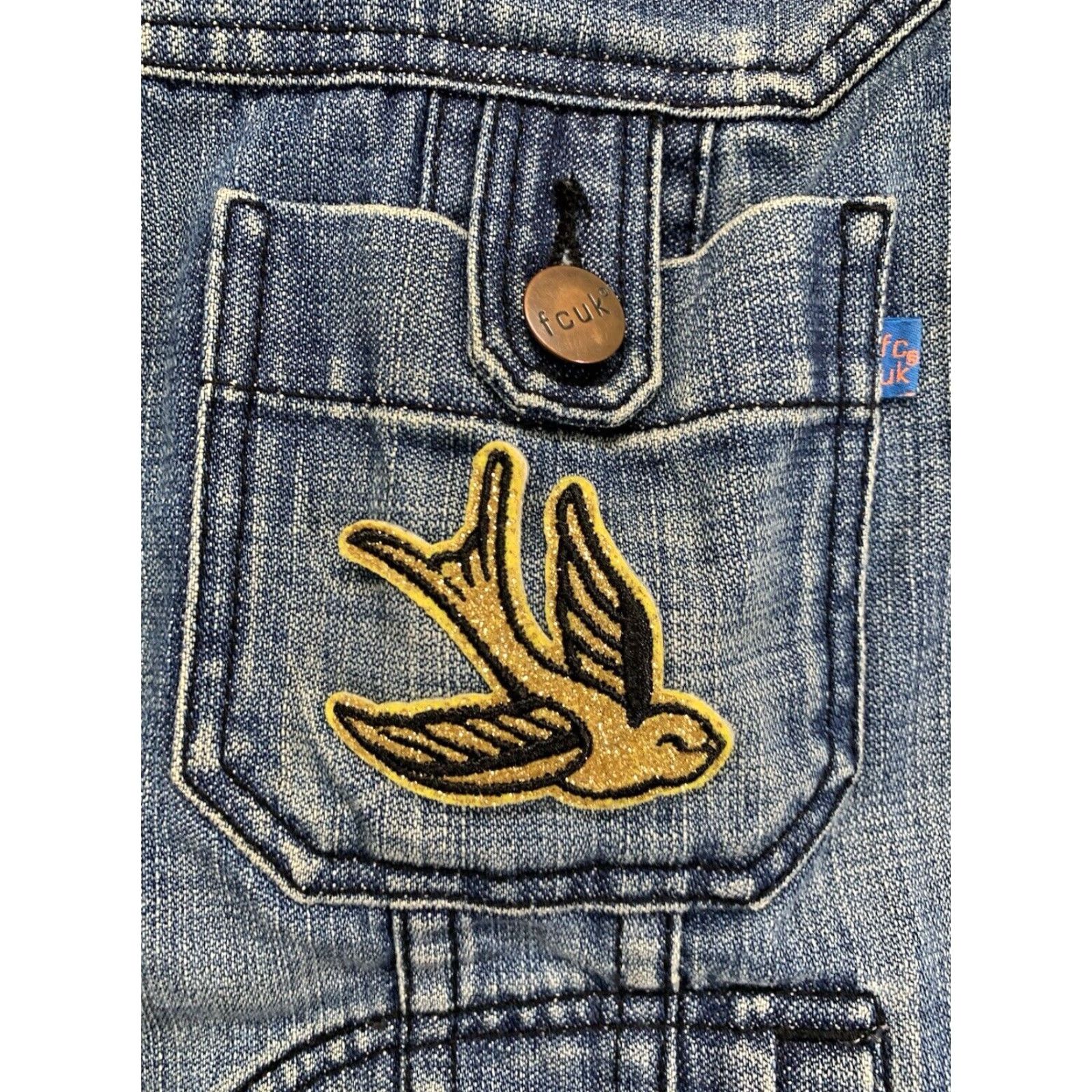 French Connection VINTAGE French Connection Women's Denim Jacket Casual Travel Basic Size 4 Blue Retro Size 27" / US 4 / IT 40 - 4 Thumbnail