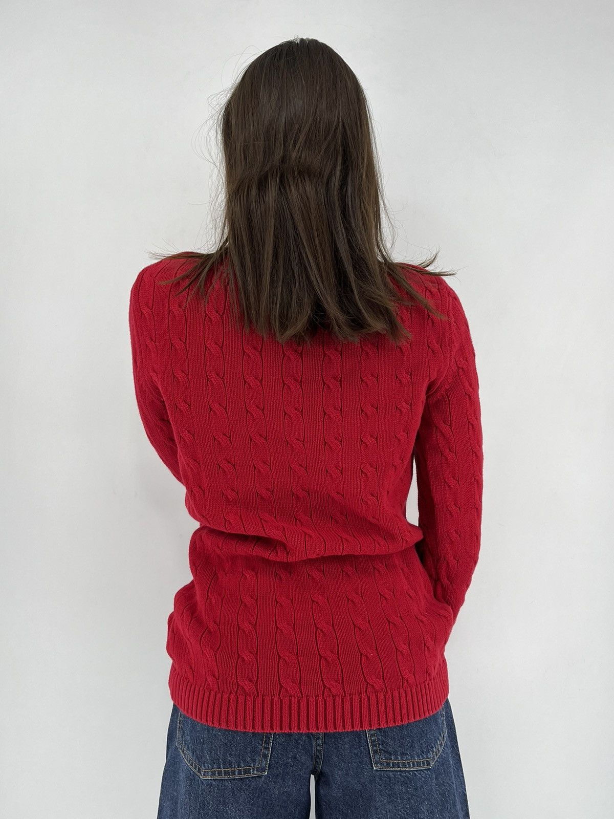 Polo Ralph Lauren × Ralph Lauren × Vintage Ralph Lauren Purple Label Cable Knit Sweater Jumper Size M / US 6-8 / IT 42-44 - 7 Thumbnail