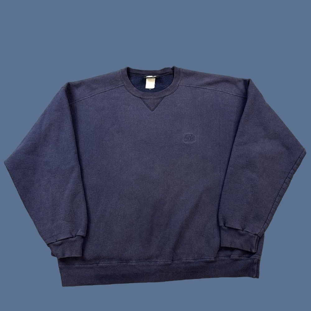 Starter VINTAGE Starter Sweatshirt Mens XL Blue Embroidered Logo Crewneck Pullover 90s Size US XL / EU 56 / 4 - 1 Thumbnail