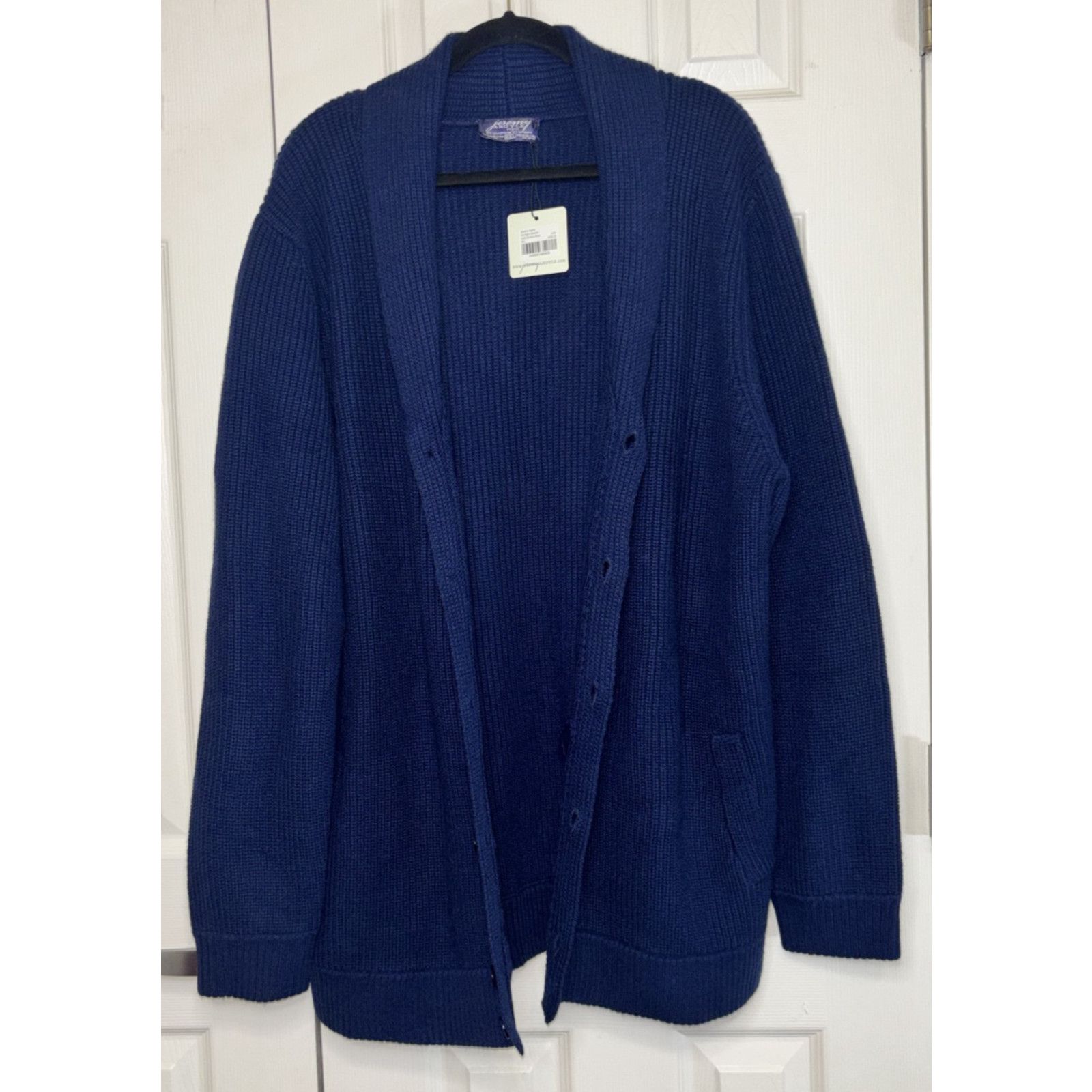 Jeremy Argyle Jeremy Argyle Cardigan Sweater Navy XXL New Size US XXL / EU 58 / 5 - 4 Thumbnail