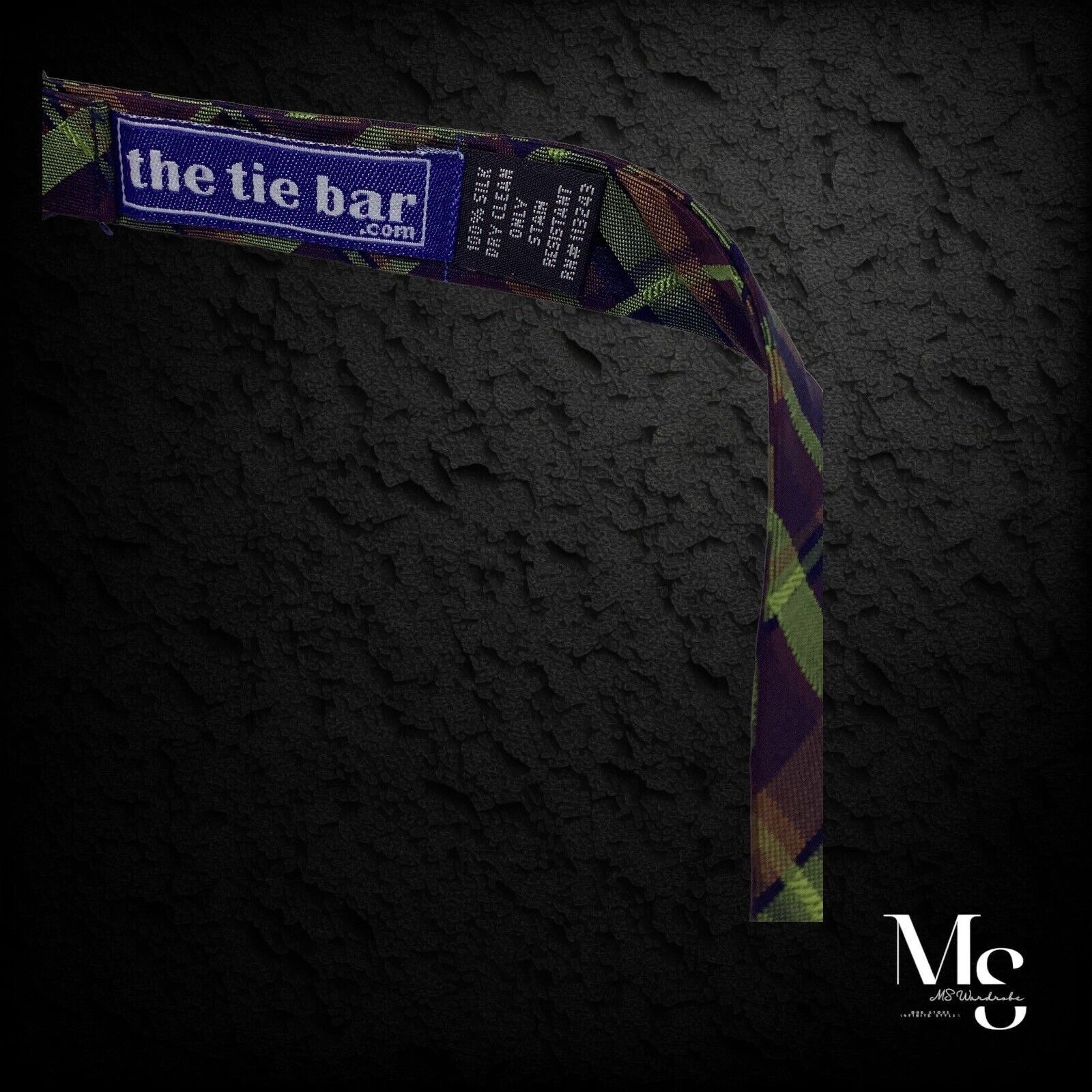 The Tie Bar THE TIE BAR Purple Green Plaids & Cheks Adjustable Self Bow Size ONE SIZE - 3 Thumbnail