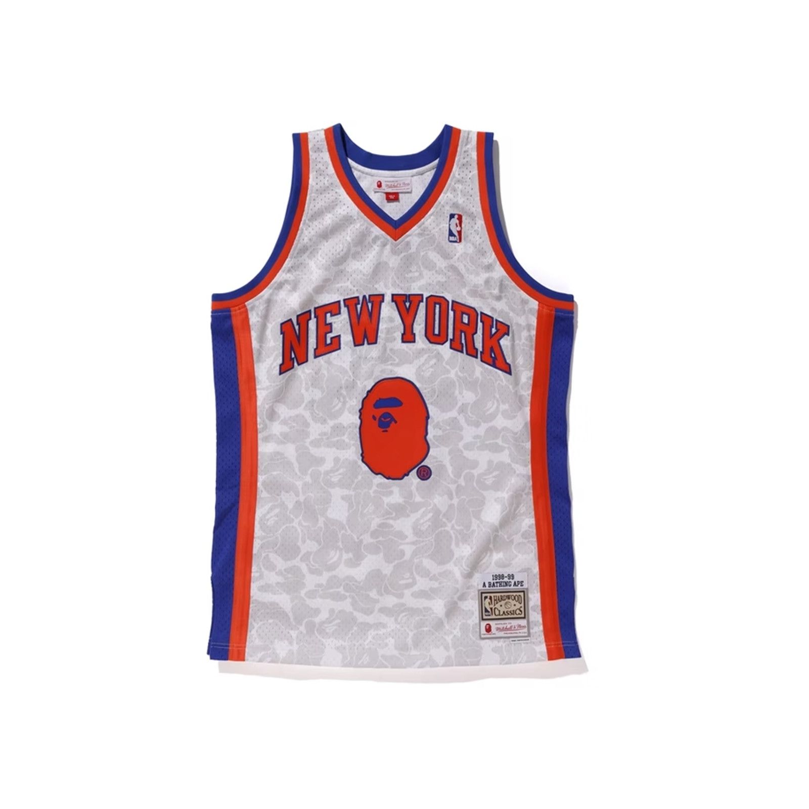 image of Bape X Mitchell & Ness Knicks Abc Basketball Swingman Jersey, Men's (Size XL)