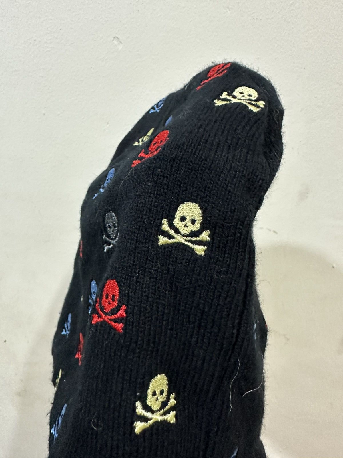 Japanese Brand VTG SKULL Embroid Monogram Multicolor Beanie Size ONE SIZE - 4 Thumbnail