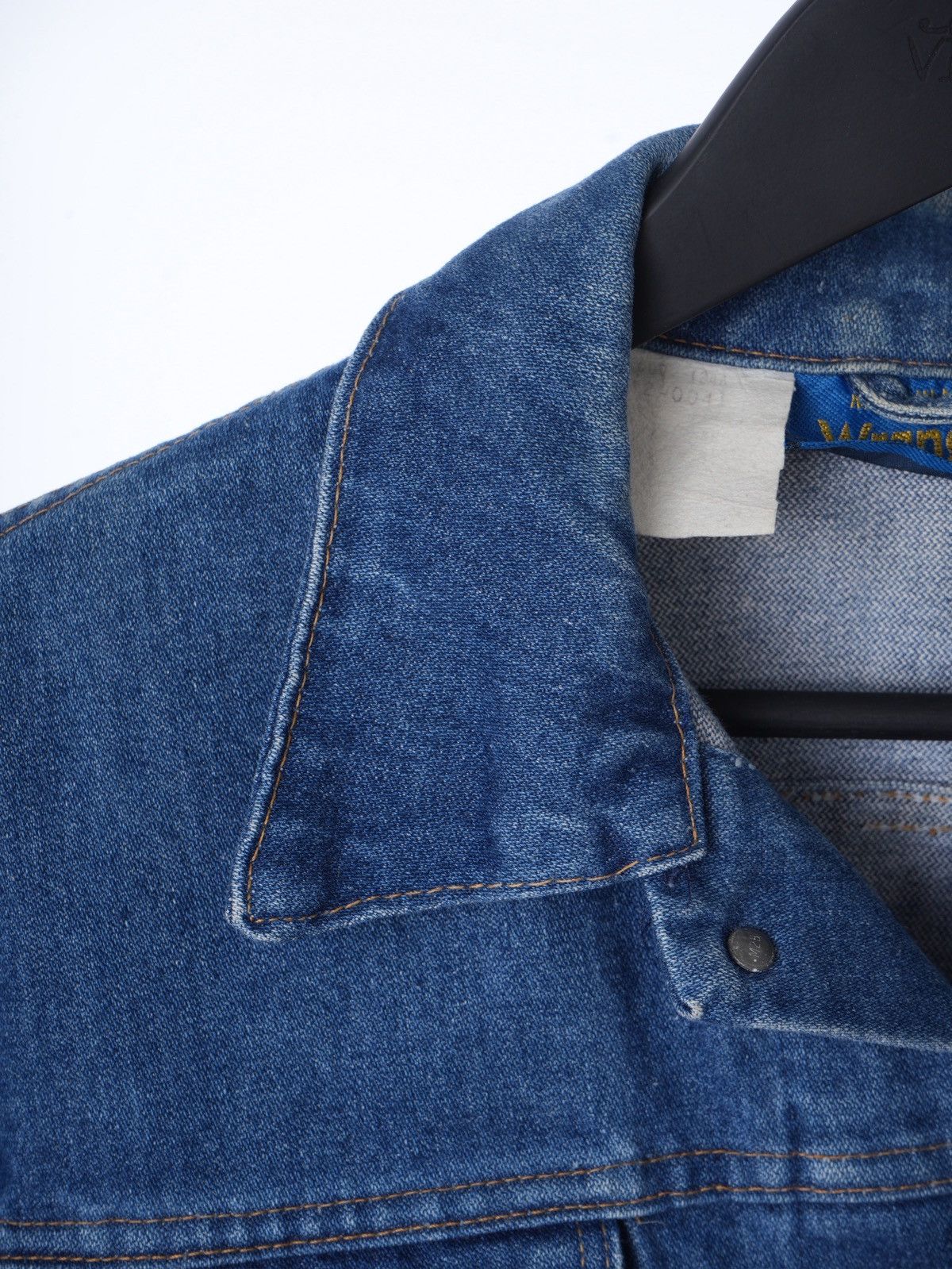 Vintage Vintage 80's Wrangler 124MJ Western Faded Blue Denim Jacket Size US M / EU 48-50 / 2 - 3 Thumbnail