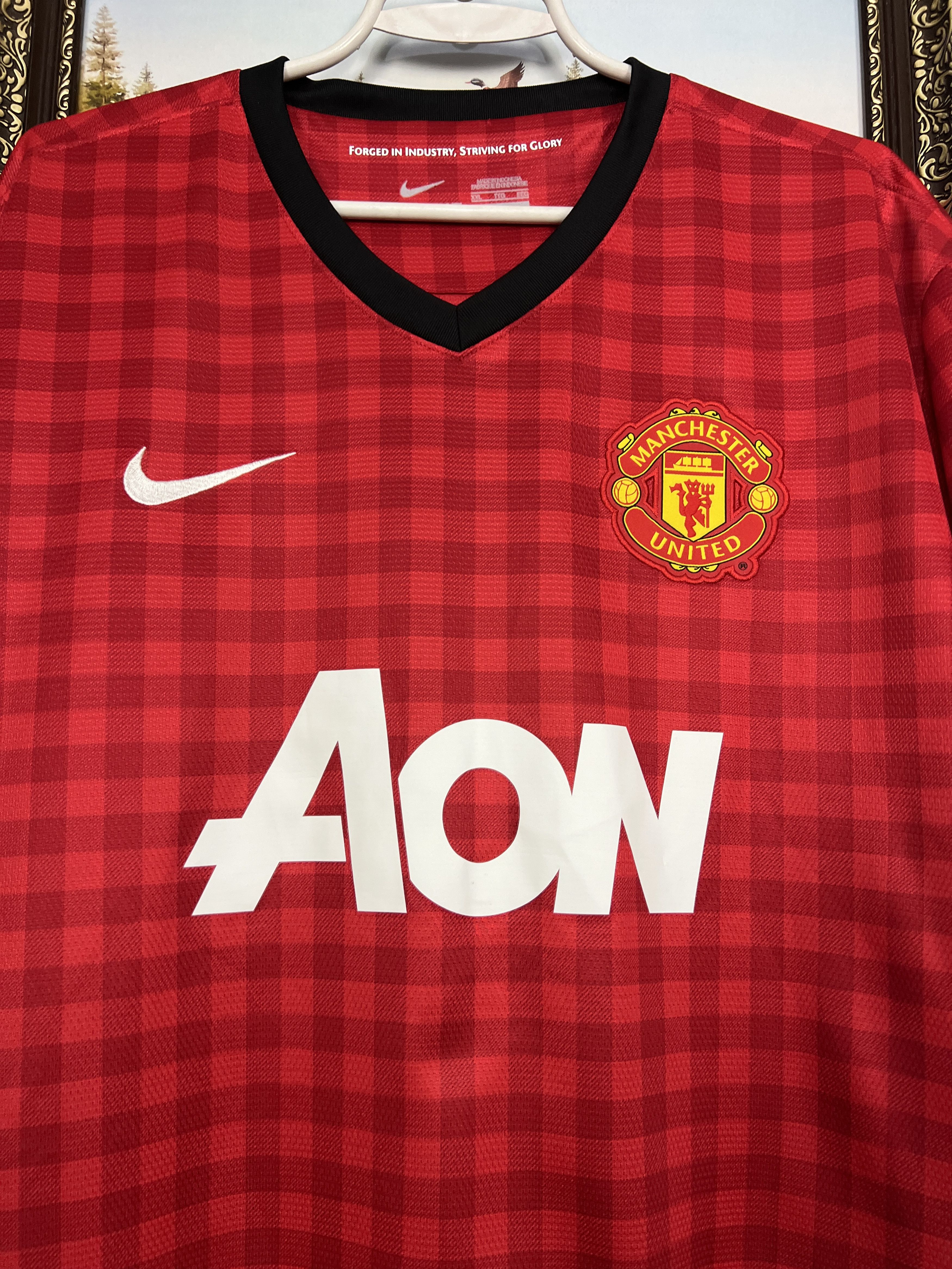 Nike Manchester United Home football shirt 2012 Soccer Nike Size US XXL / EU 58 / 5 - 3 Thumbnail