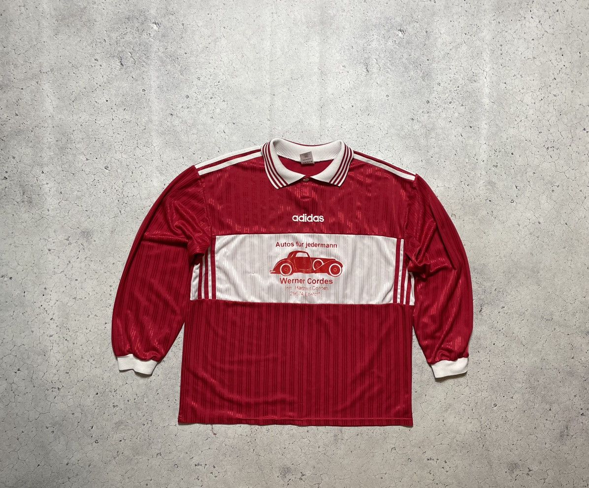 Adidas Vintage 90s Retro Adidas #11 Football Longsleeve Jersey Size US XL / EU 56 / 4 - 1 Thumbnail