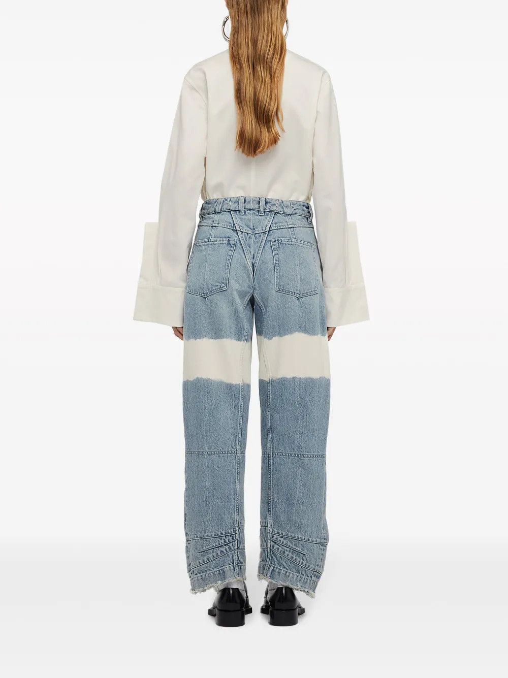 Jil Sander o1mt1gz0426 Denim Pant in Blue/White Size 34" / US 12 / IT 48 - 3 Thumbnail