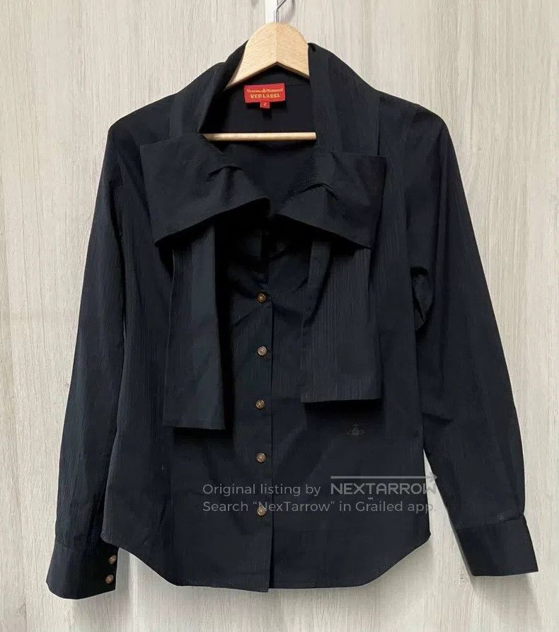 Vivienne Westwood vivienne westwood Large Bow Black Striped Pattern Shirt Size M / US 6-8 / IT 42-44 - 1 Thumbnail