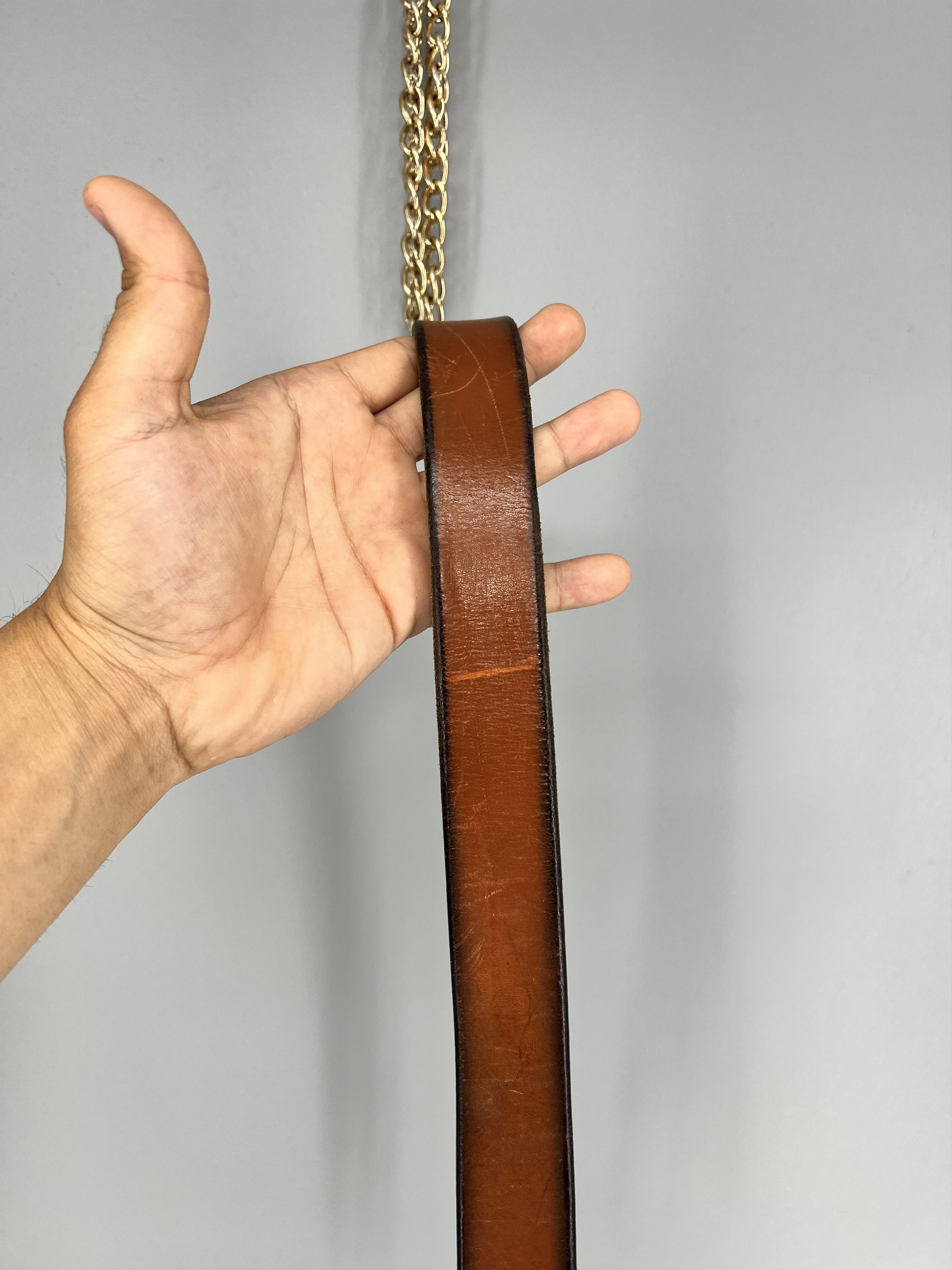 Polo Ralph Lauren Vintage Polo Ralph Lauren Belt Brown Leather RRL 38 Small US Size 38 - 6 Thumbnail