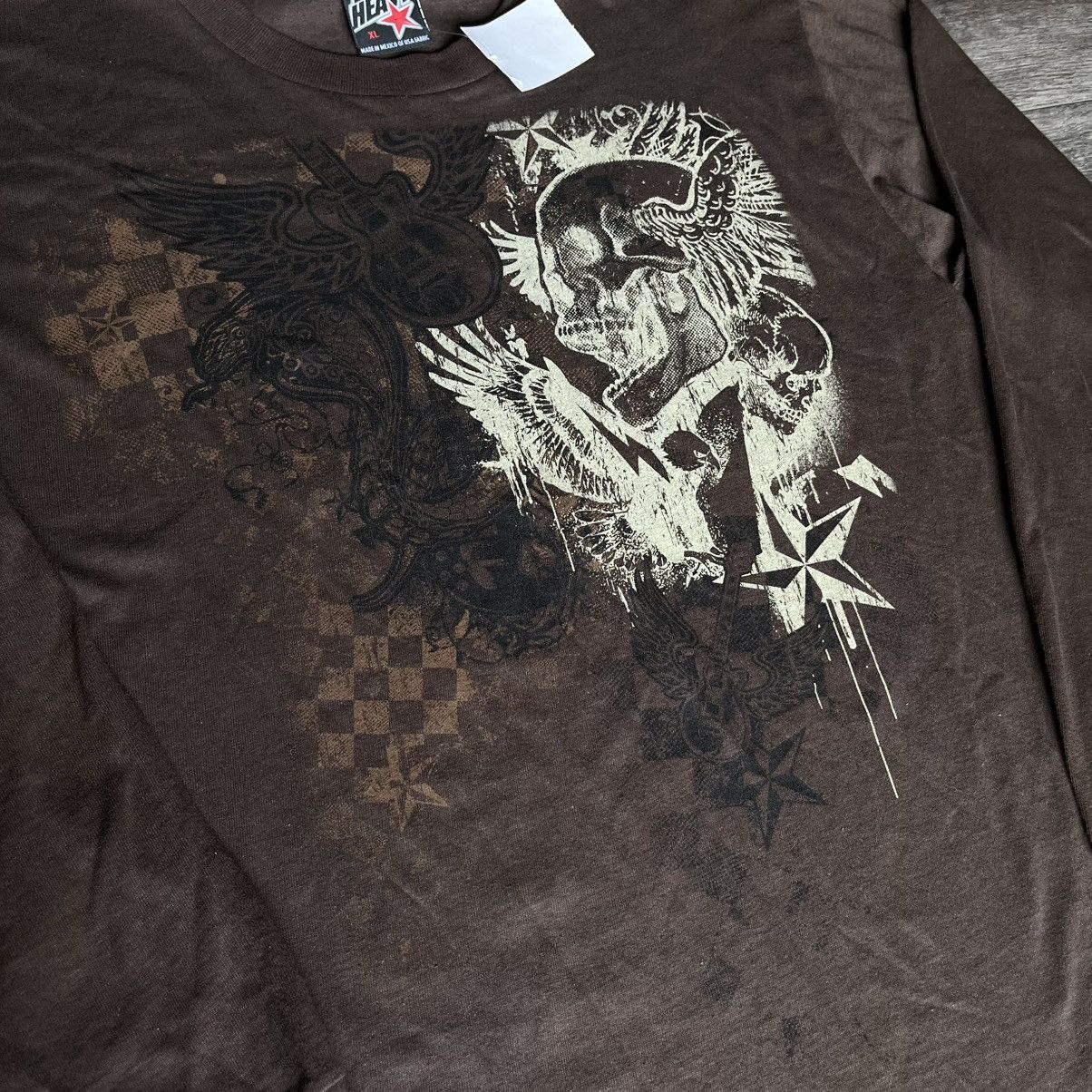 Affliction × Vintage New Vintage 2000s Top Heavy Affliction Skull Longsleeve Tee Size US L / EU 52-54 / 3 - 2 Thumbnail
