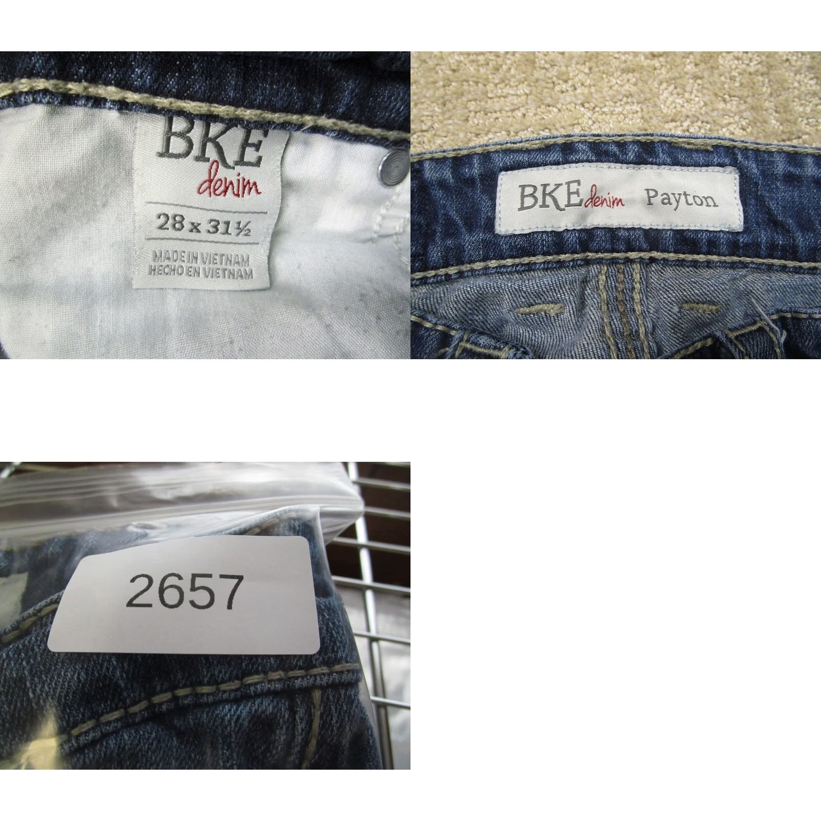 Vintage BKE Jeans Bootcut Women 28 Blue Dark Wash Denim Buckle Payton 5-Pocket Logo Stretch Size 28" / US 6 / IT 42 - 8 Thumbnail