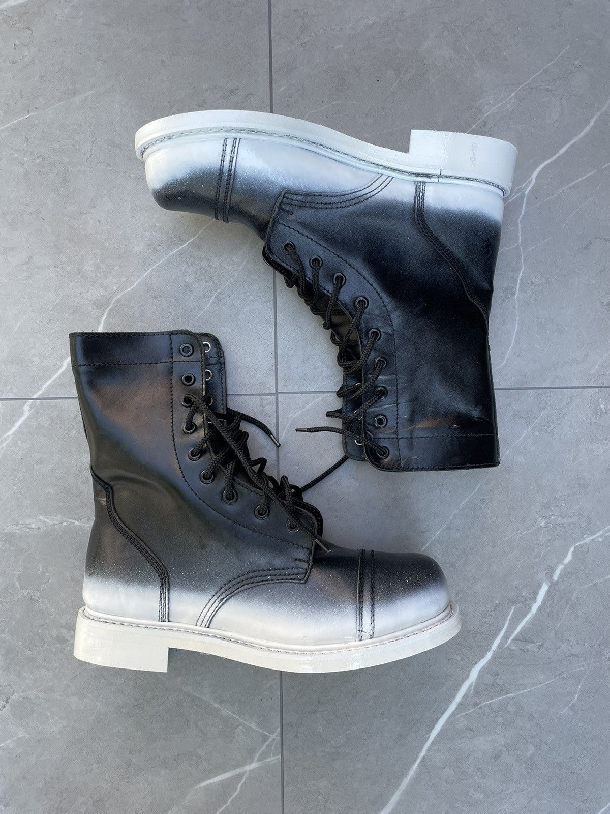 Vintage Opium Leather Combat Boots