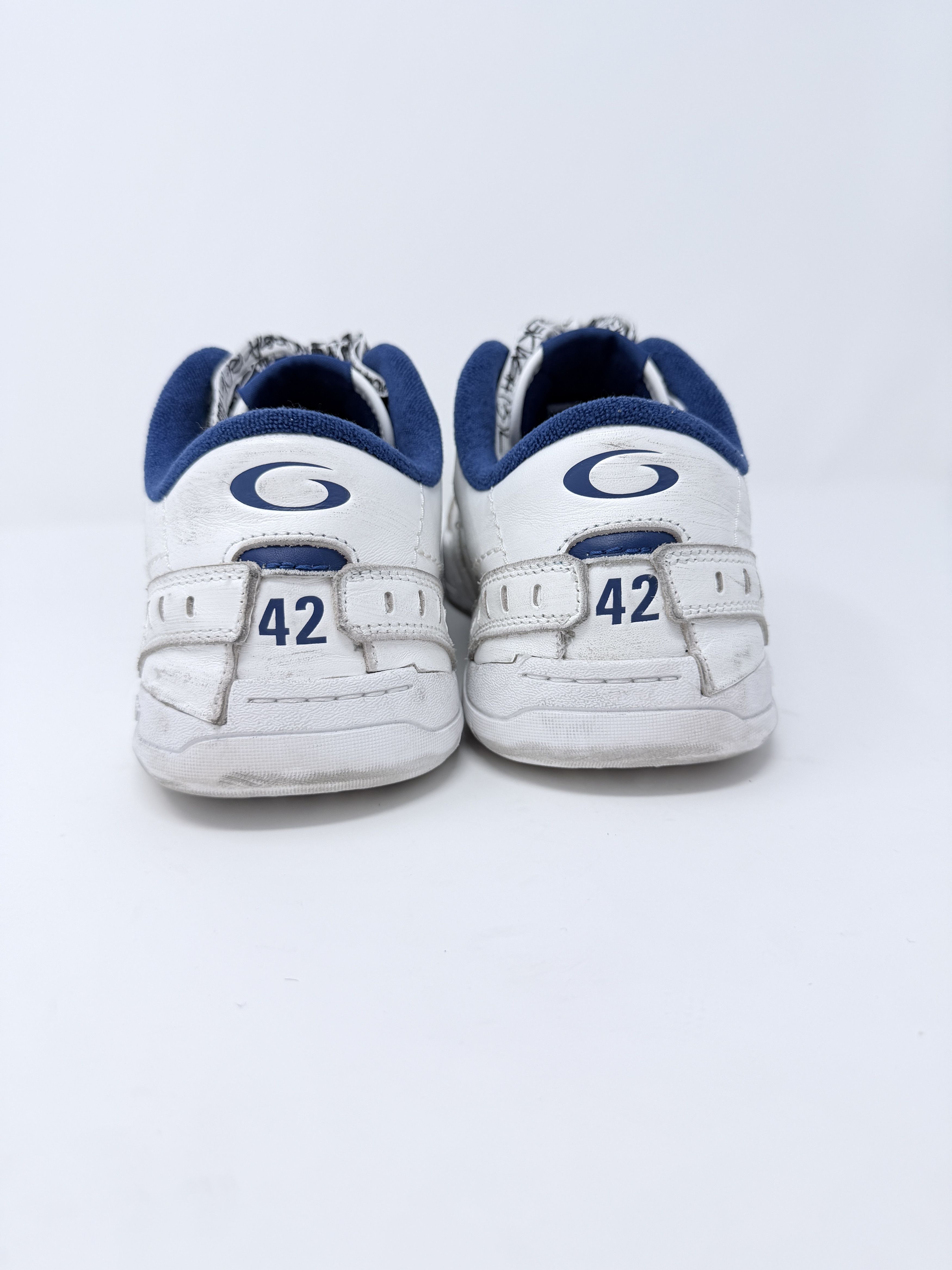 Balenciaga Balenciaga Hampton Sneaker White Blue Distressed Size US 9 / EU 42 - 3 Thumbnail