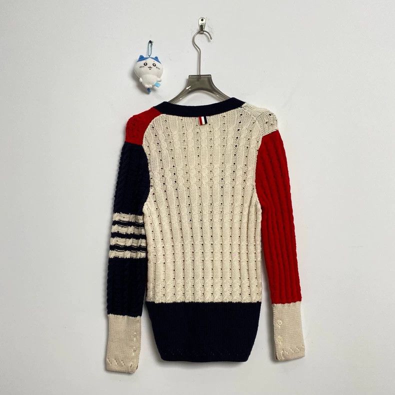Thom Browne Thom Browne Stitched colorful four-striped cardigan jacket Size US XS / EU 42 / 0 - 3 Thumbnail