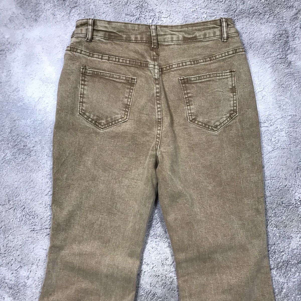 Vintage Y2K Distressed Flared Jeans Sun Faded Grunge Baggy Logo 27 Size 27" / US 4 / IT 40 - 4 Thumbnail
