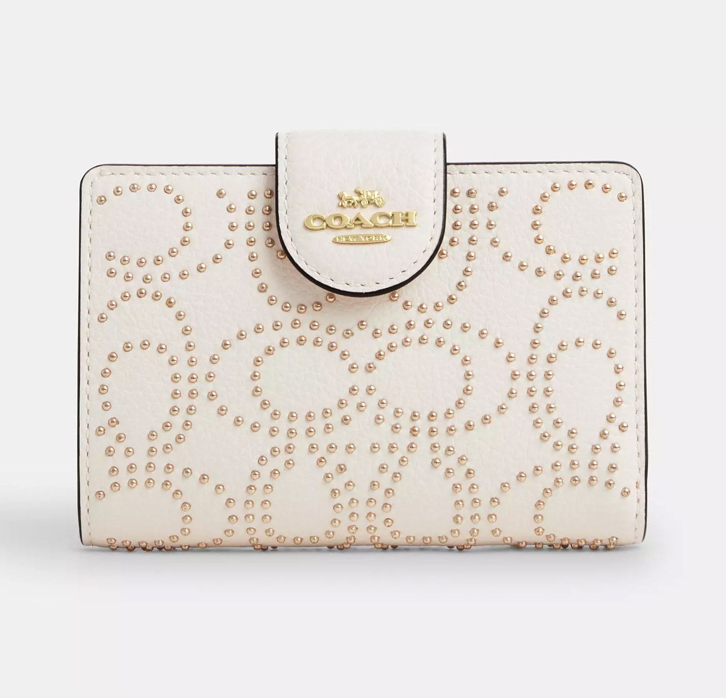 Coach Medium Corner Zip Wallet With Signature Rivets CX404 Size ONE SIZE - 7 Thumbnail