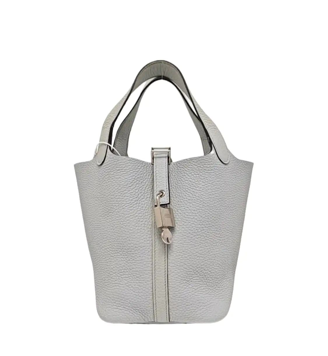 Hermes Hermes Picotin Lock 18 Bleu Brume Clemence cowhide leather picotin handbag silve Size ONE SIZE - 1 Thumbnail
