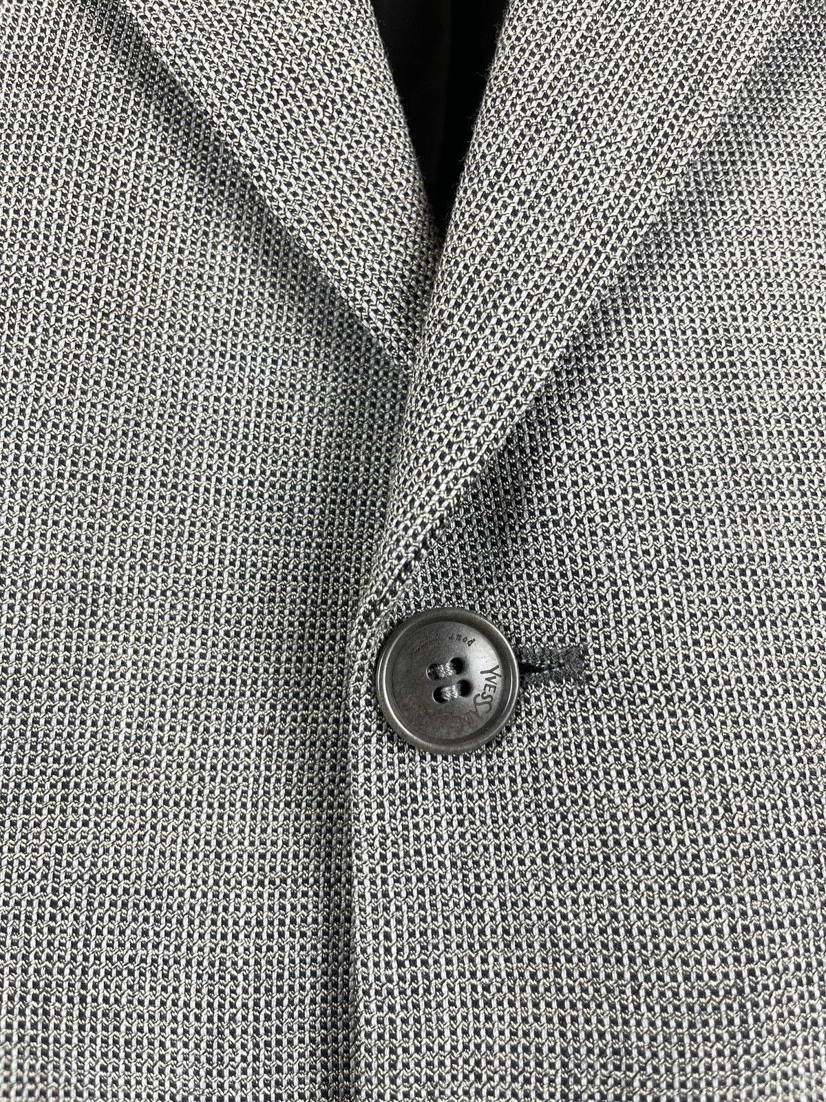Vintage Yves Saint Laurent pour homme grey 3 button blazer Size 44R - 7 Thumbnail