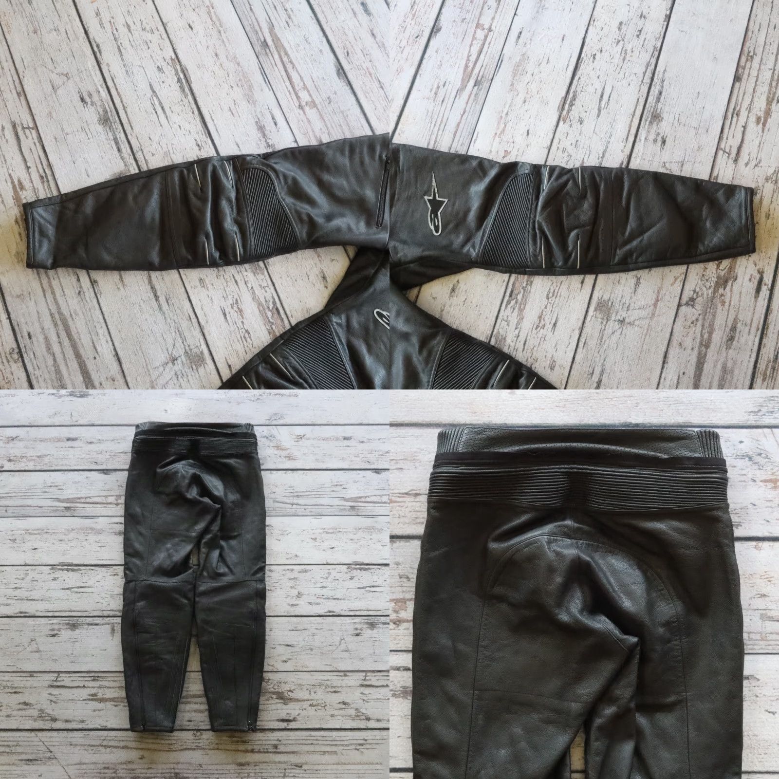 Alpinestars Alpinestars Motorcycle Leather Pants Men Size 52 Black - 29in Inseam 32in Waist Leather Chino Style N/A Size US 36 / EU 52 - 9 Thumbnail