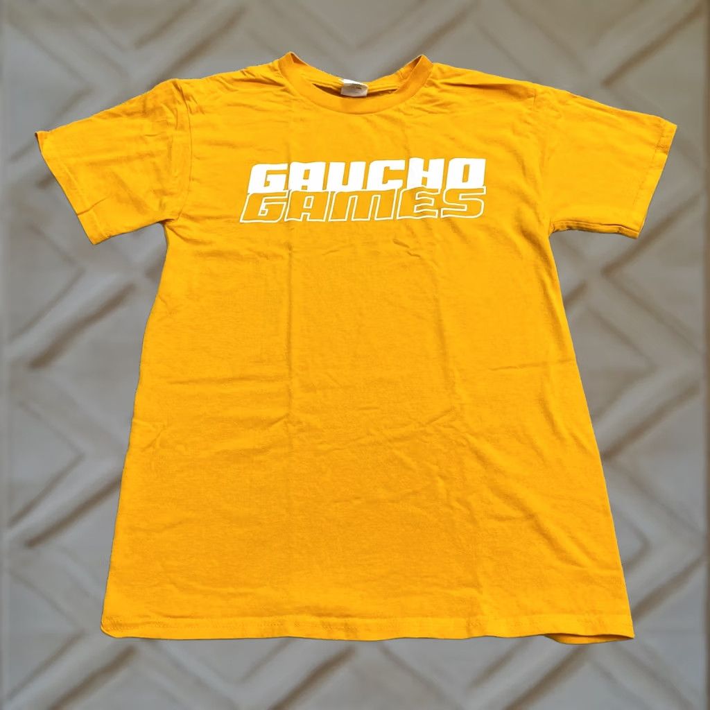 Hanes Hanes UCSB Gaucho Games Graphic T-Shirt Womens Small Yellow Crew Neck Cotton Tee Size S / US 4 / IT 40 - 1 Thumbnail