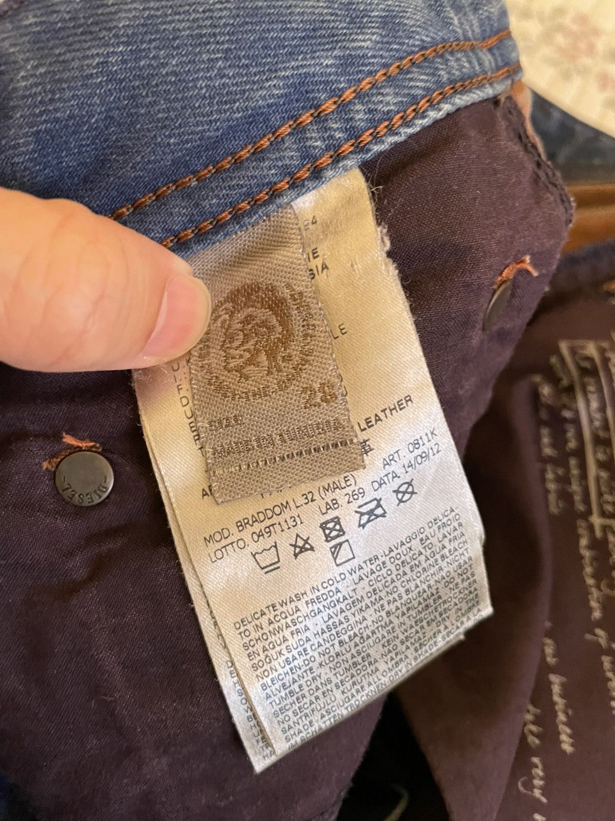 Diesel Diesel Braddom washed regular slim - Carrot deep navy jean Size US 28 / EU 44 - 10 Thumbnail