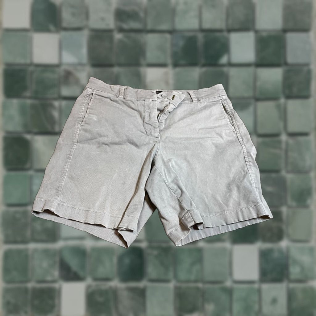 J.Crew J.CREW Shorts Womens Size 6 Gray Chino Flat Front Pockets Casual Knit Cotton Regular Modern Colorful 90s? Size 28" / US 6 / IT 42 - 1 Thumbnail