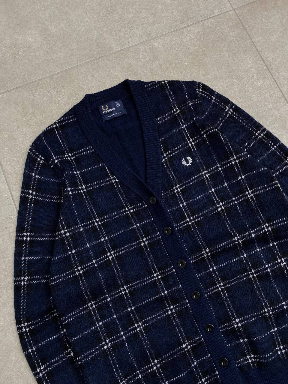 Fred Perry Fred Perry Merino Wool Check Cardigan Buttons Sweater Size M / US 6-8 / IT 42-44 - 4 Thumbnail