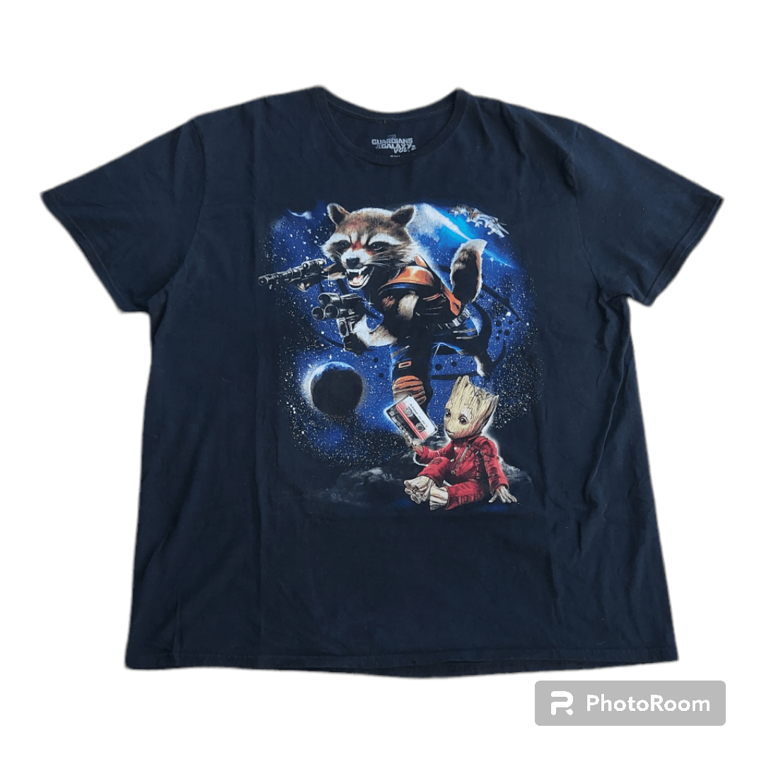 Marvel Comics 💥Marvel Guardians of The Galaxy Rocket and Groot T Shirt Size US XXL / EU 58 / 5 - 1 Thumbnail