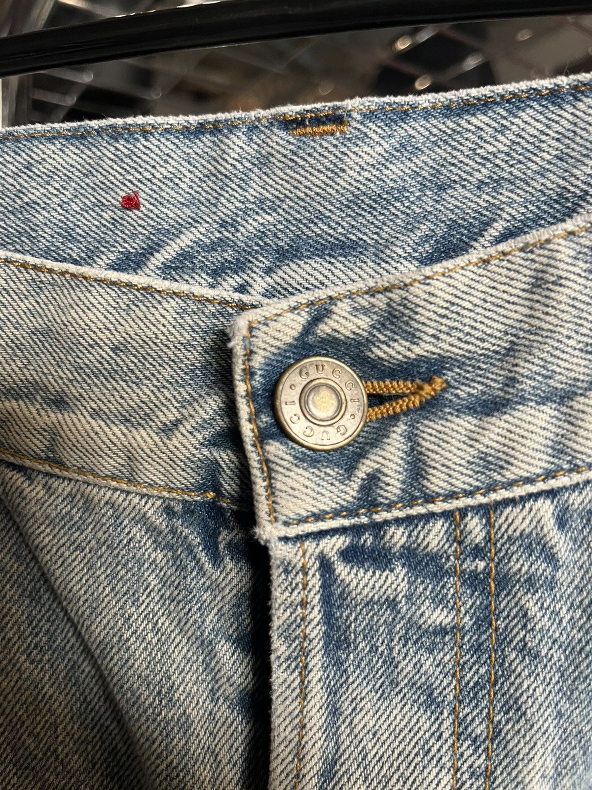 Gucci GUCCI CROPPED PRINTED WASHED DENIM PANTS SIZE 36 Size US 36 / EU 52 - 2 Thumbnail
