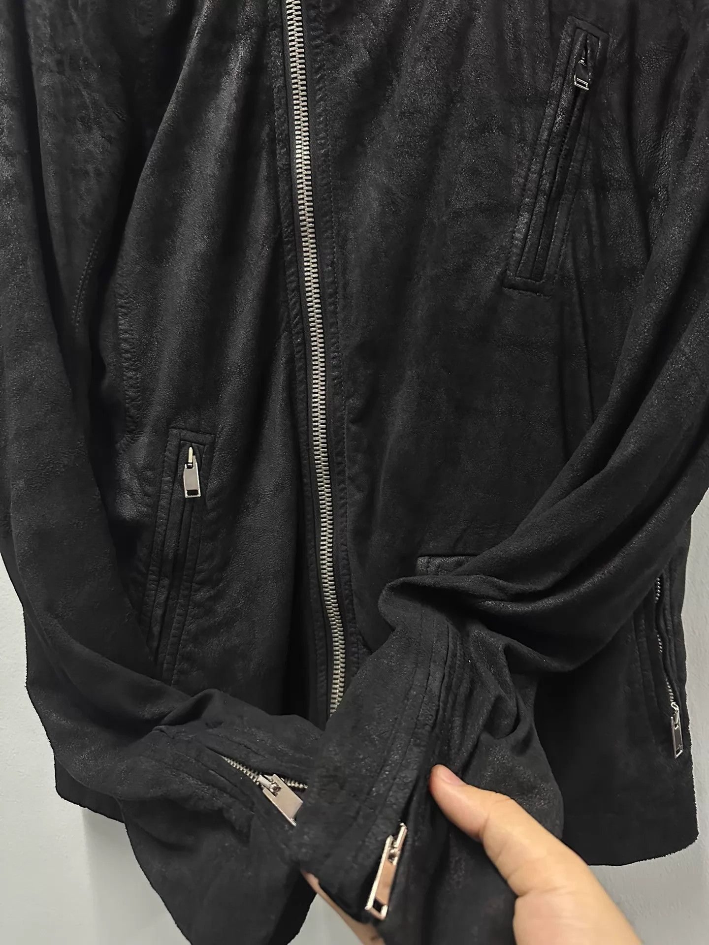 Rick Owens Rick Owens Suede Biker Jacket 46 Burnished Leather Size US S / EU 44-46 / 1 - 5 Thumbnail