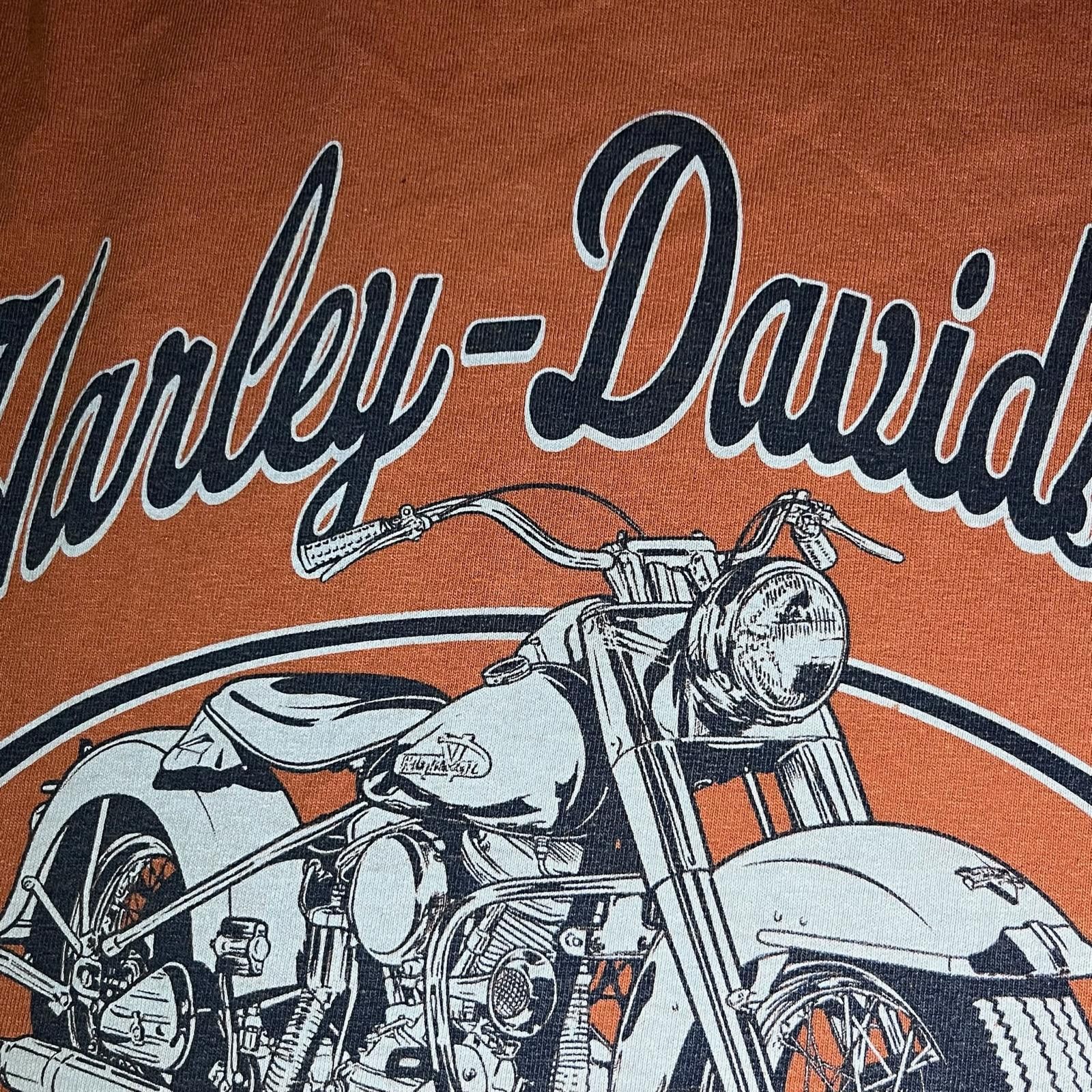Harley Davidson 🏍️ Harley-Davidson Graphic Tee – Rust Orange Size XL Size US XL / EU 56 / 4 - 5 Thumbnail