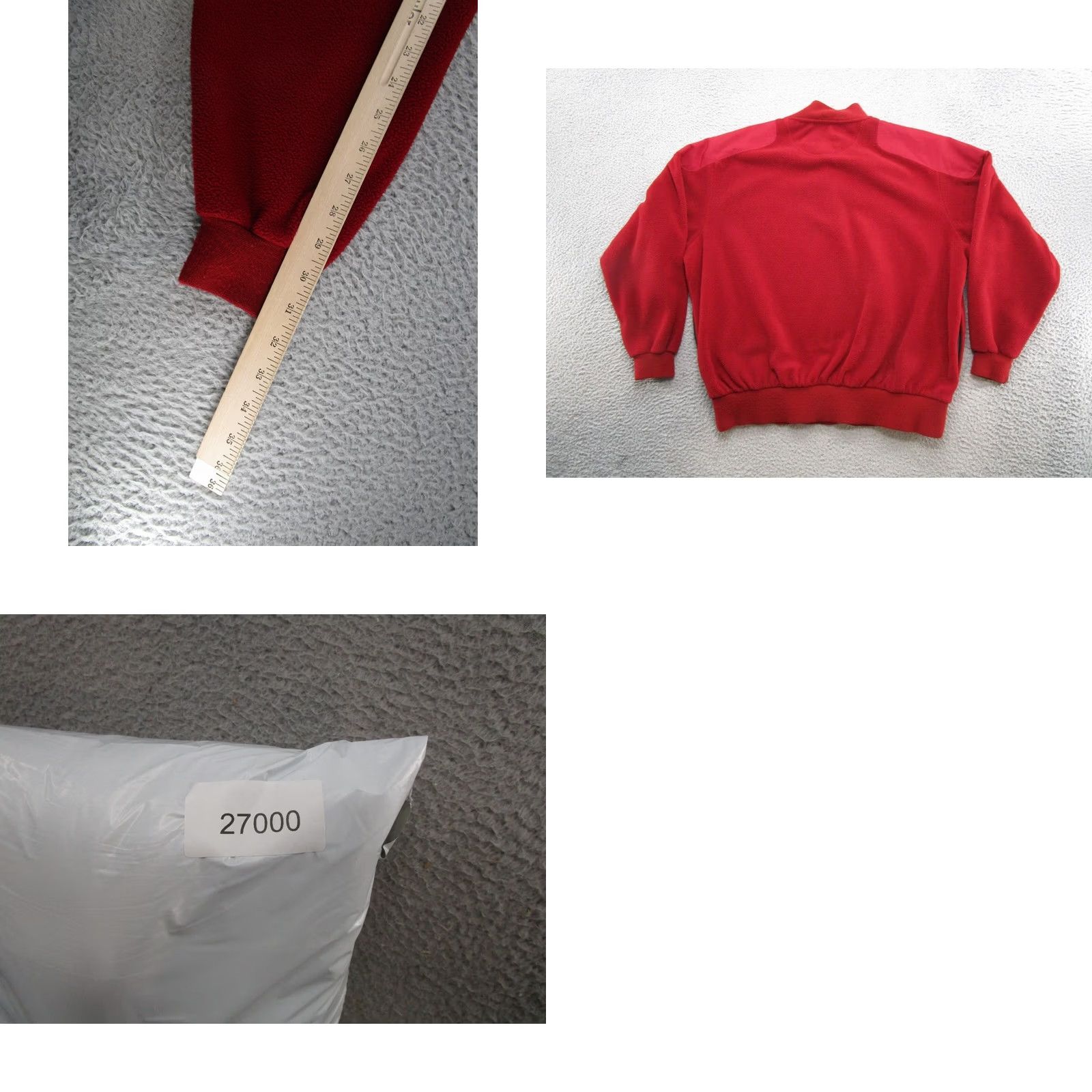 Vintage Cabela's Red Henley Lined Sweater Jacket Mid-Length XL Knit Zip Outer Shell Polyester Elbow Patch 90s Outdoor Mens Fashion Casual Workwear Size US XL / EU 56 / 4 - 8 Thumbnail
