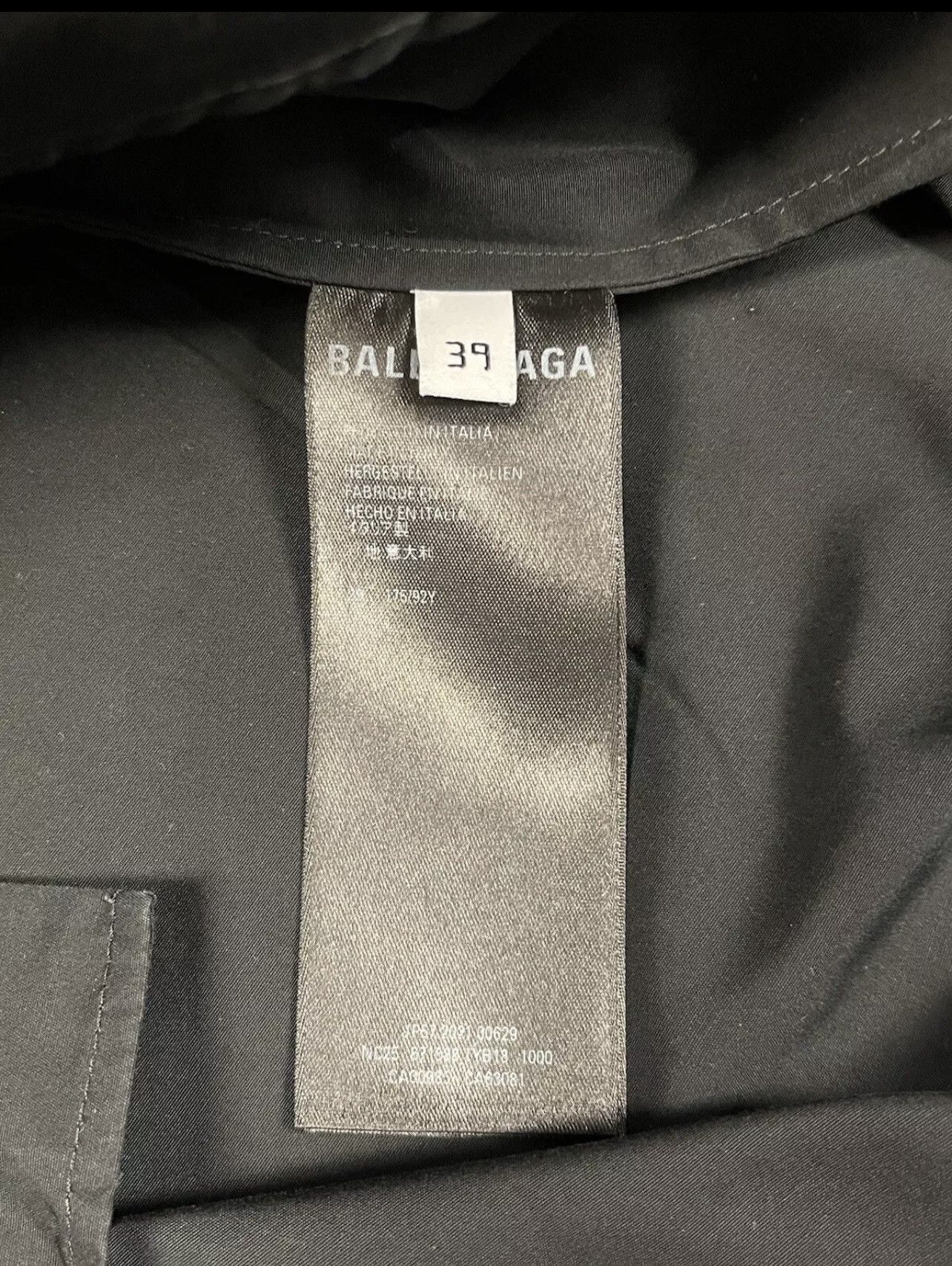 Balenciaga Size M/39EU - Balenciaga Men’s Dress Shirt Black Logo Collar Size US M / EU 48-50 / 2 - 6 Thumbnail
