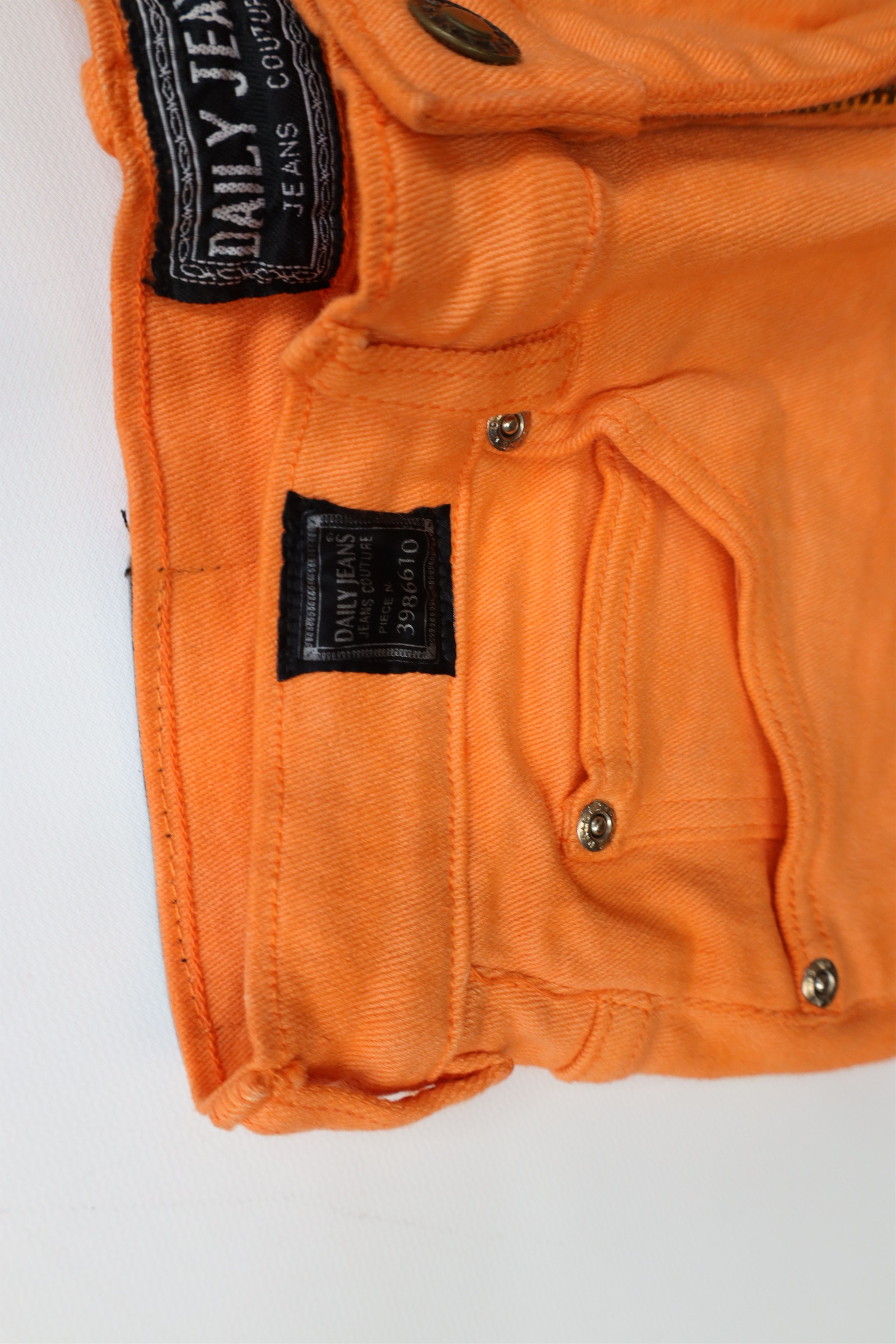 Vintage Deadstock Vintage 90s Streetwear Denim Jean Shorts Orange Size 32" / US 10 / IT 46 - 8 Thumbnail