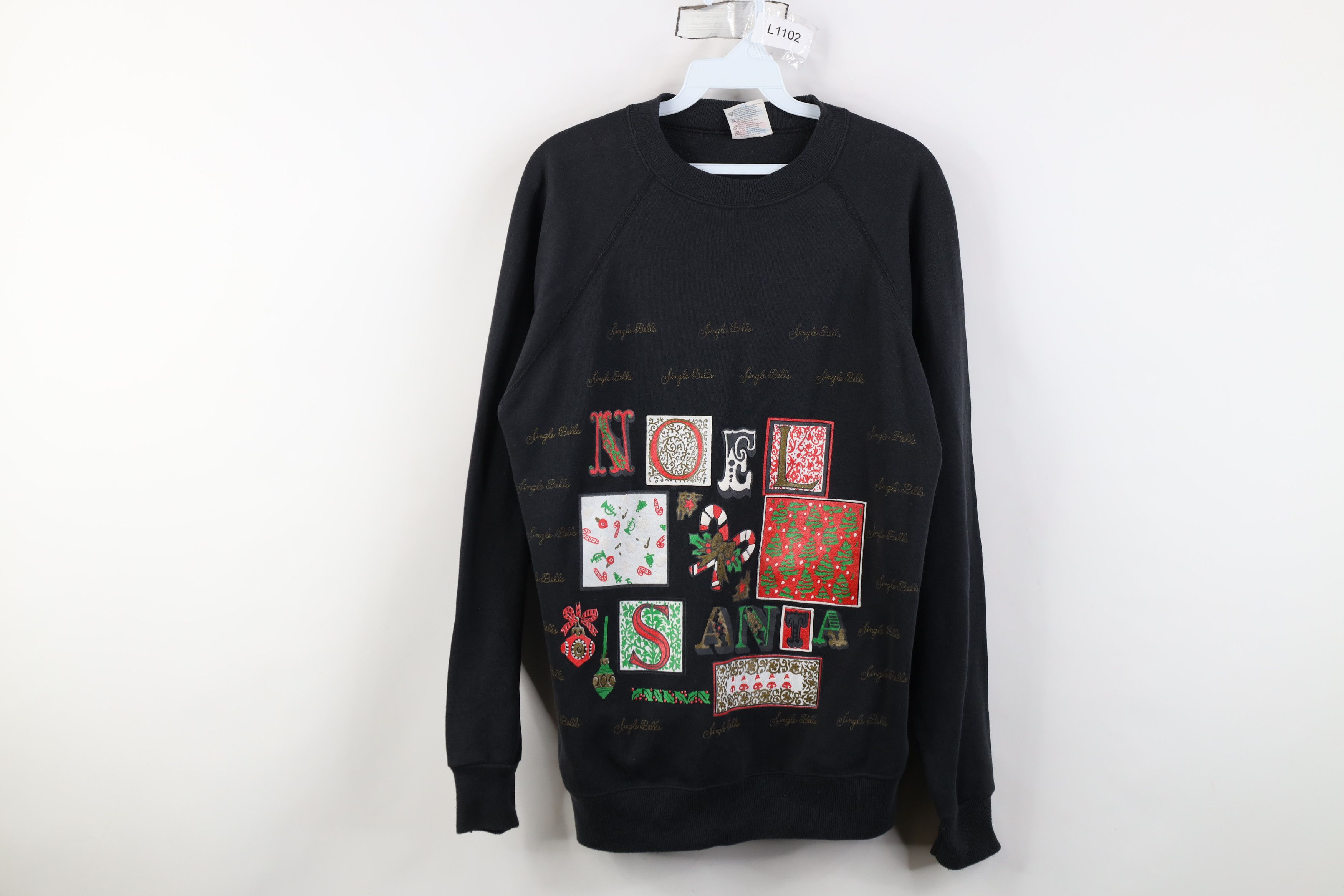 Vintage Vintage 90s Noel Santa Christmas Crewneck Sweatshirt USA Size L / US 10 / IT 46 - 1 Thumbnail