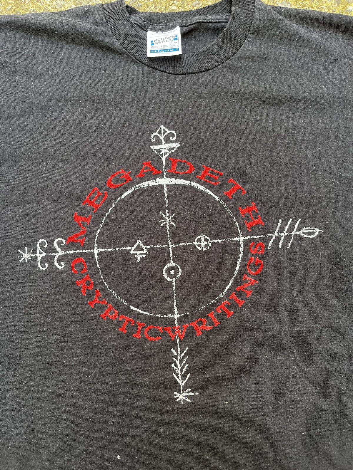 Megadeth × Vintage megadeth cryptic writings t-shirt Size US XL / EU 56 / 4 - 5 Thumbnail