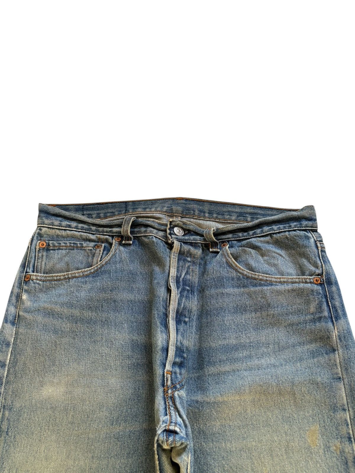Levi's Vintage 90s Levis 501 Mud Wash Distressed Loose Jeans Size US 32 / EU 48 - 4 Thumbnail