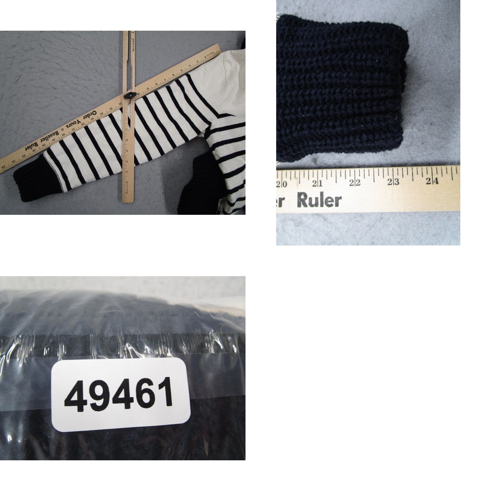 J.Crew VINTAGE? No — ignore. J.CREW Sweater Womens Large Black White Striped Shawl Collar Cotton Pullover Size L / US 10 / IT 46 - 8 Thumbnail