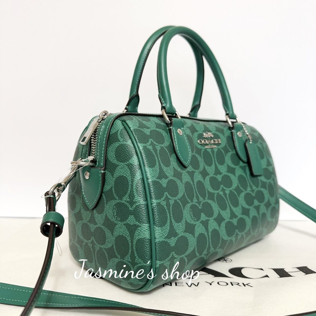 Coach NWT Coach Medium Rowan Satchel Bag In Signature Canvas CV961 Size ONE SIZE - 3 Thumbnail