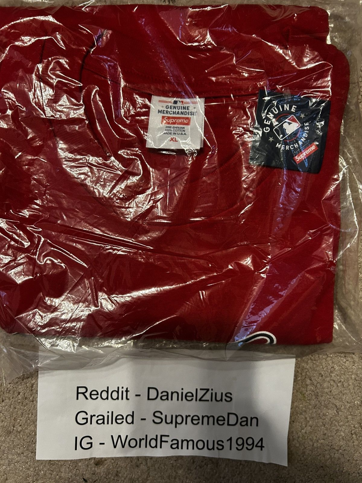 Supreme Supreme x MLB Kanji Teams Tee - Yankees 'Red' Size US XL / EU 56 / 4 - 4 Thumbnail