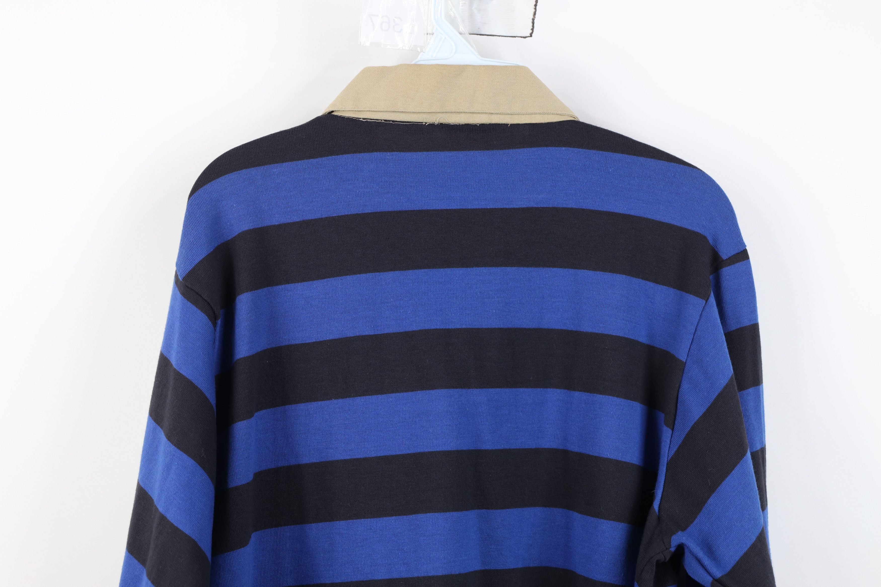Vintage Vintage 90s Streetwear Block Knit Long Sleeve Rugby Polo USA Size US XL / EU 56 / 4 - 13 Thumbnail