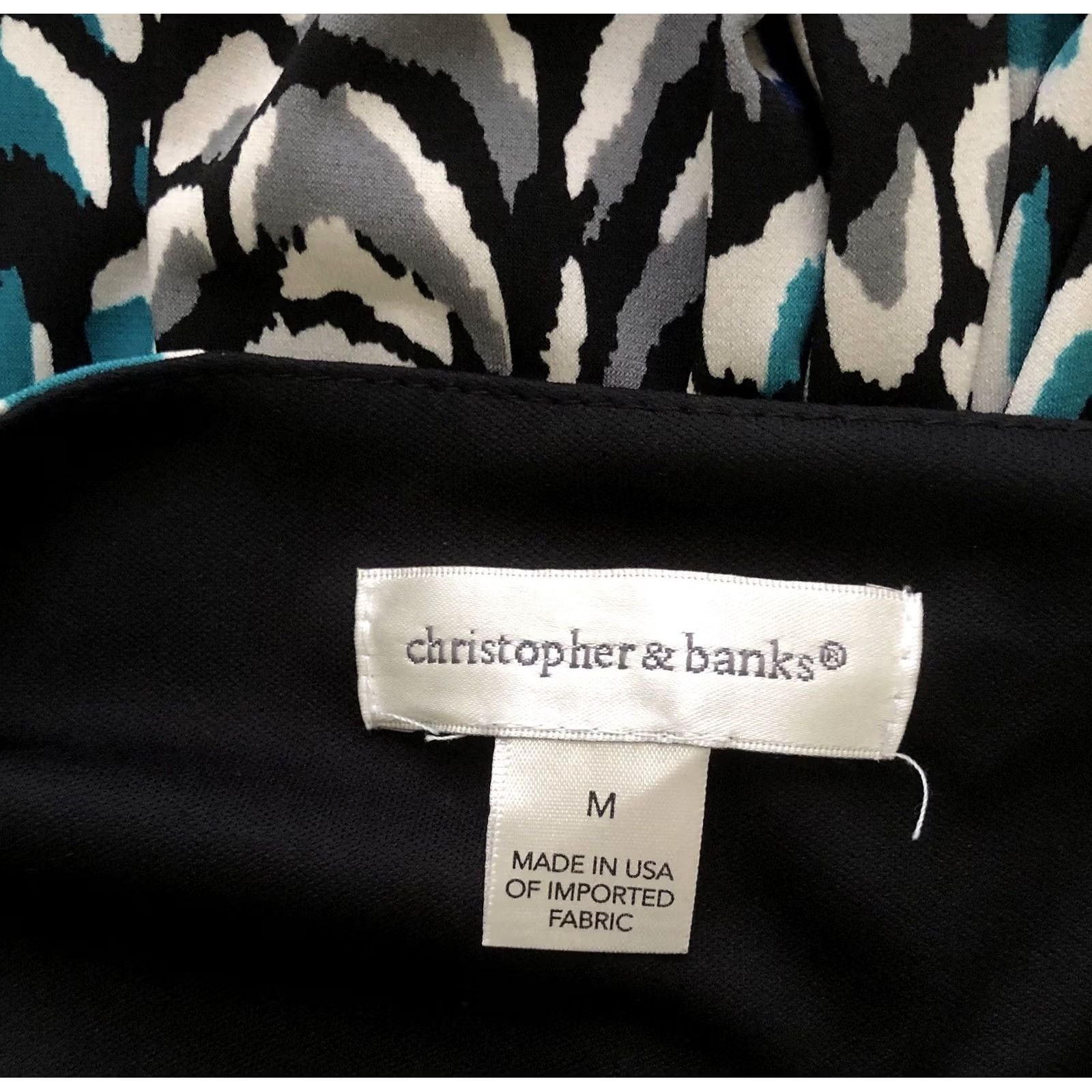 Vintage VINTAGE Christopher Banks Dress M Multi Geo Sleeveless Twist Front Y2K 90s Size M / US 6-8 / IT 42-44 - 4 Thumbnail