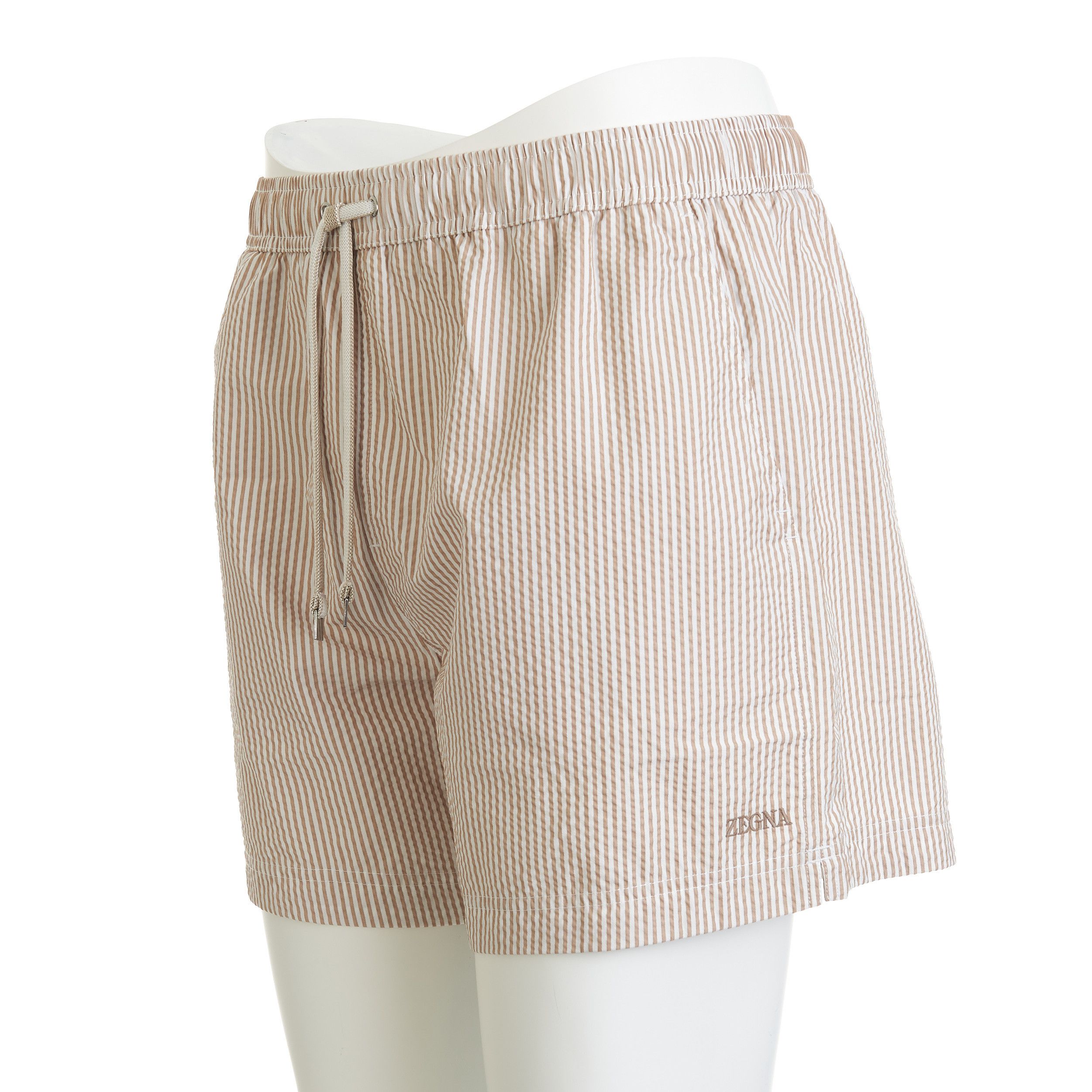 Ermenegildo Zegna Beige Striped Swim Trunks Size S Size US 28 / EU 44 - 4 Thumbnail