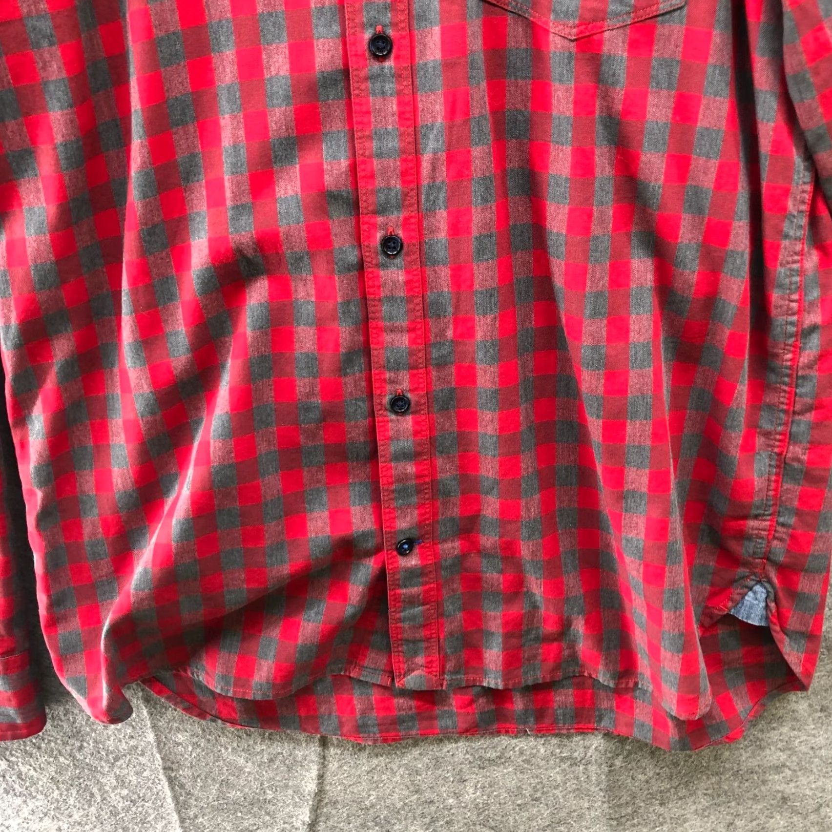 Gap Gap Shirt Mens L Red Gray Check Button Up Cotton Long Sleeve Regular Size US L / EU 52-54 / 3 - 4 Thumbnail