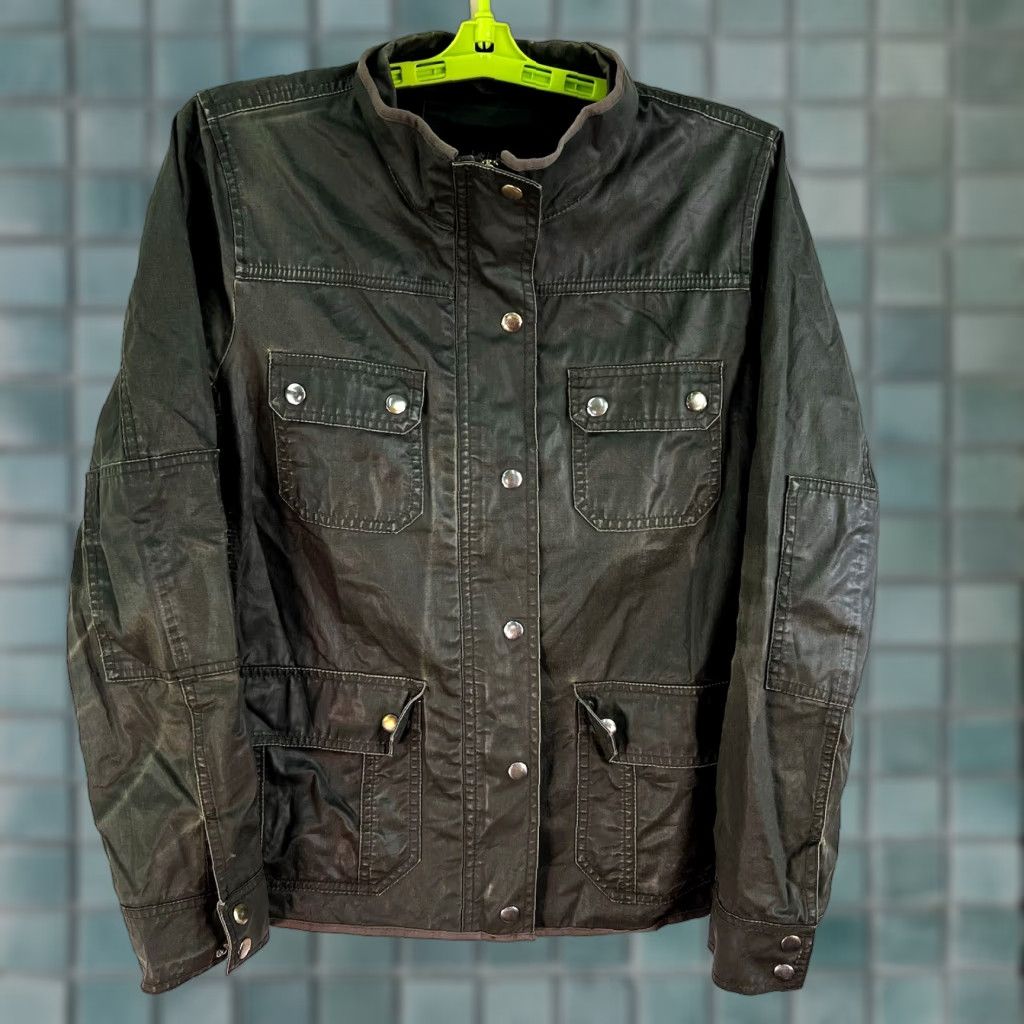 J.Crew VINTAGE J.CREW Military Jacket Waxed Cotton Brown Size M Women's Outdoor Casual Fall Spring Summer Winter Size M / US 6-8 / IT 42-44 - 1 Thumbnail
