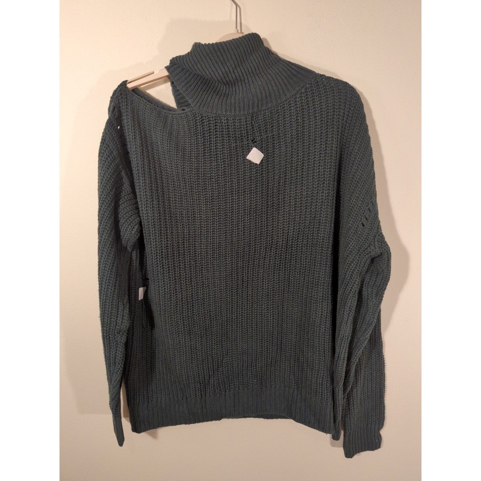 Other RTR Peter Som Sz L Green Cold Shoulder Pullover Sweater Size L / US 10 / IT 46 - 4 Thumbnail