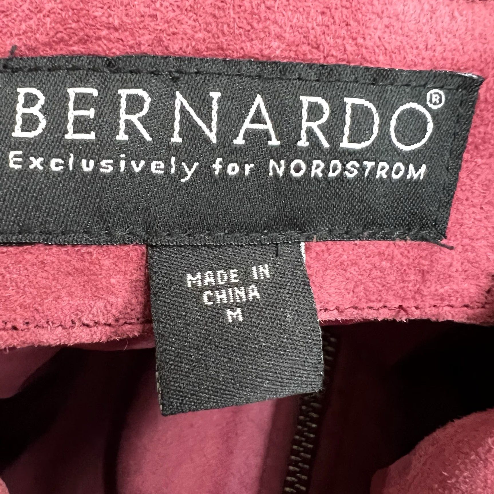 Vintage Bernardo Women's Jacket M Dusty Rose Zippered Washable Suede Leather Size M / US 6-8 / IT 42-44 - 6 Thumbnail