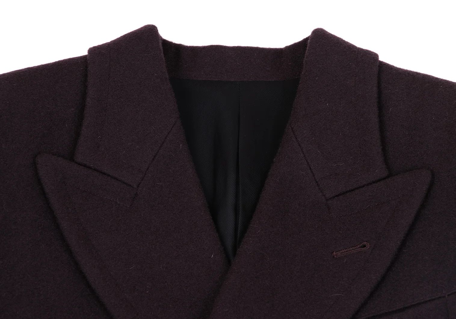 Jean Paul Gaultier Wool Nylon Peak Lapel Coat in Burdy Size 48 Size US M / EU 48-50 / 2 - 3 Thumbnail